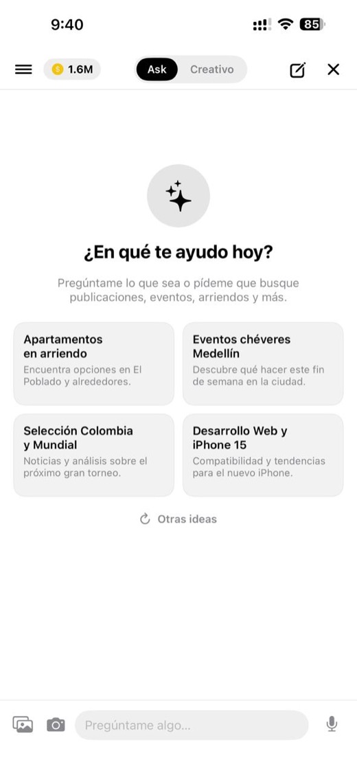 Vero screenshot dell'app MegaPok: Assistente